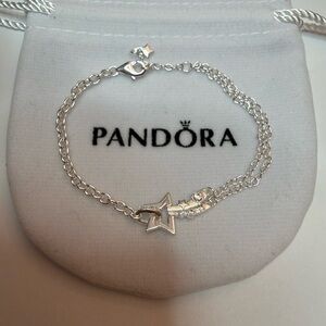Pandora Shooting Star Double Chain Bracelet 6.9 inch